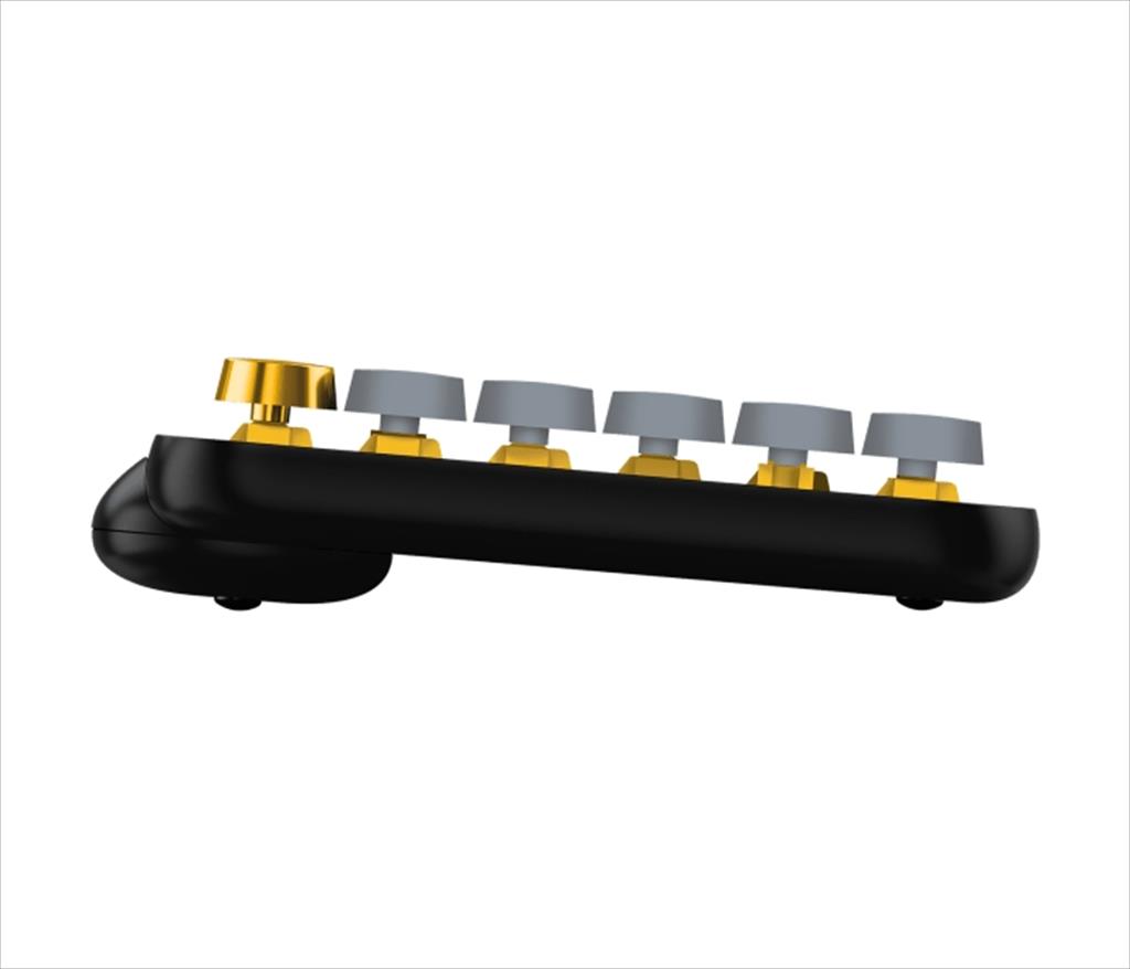 KEYBOARD MECHANICAL LOGITECH POP KEYS Brown Tactile switch w/Emoji, Logi Bolt w/Bluetooth Multi-device Blast Yellow 920-010735 08335