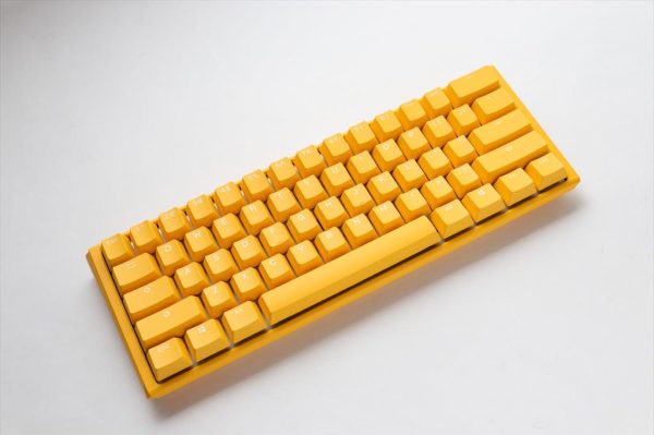 Keyboard mechanical ducky one 3 mini rgb 60% pbt double-shot keycaps hot-swappable cherry mx brown, yellow, dkon2161st-buspdydyyyc1