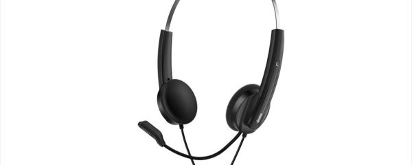 HEADPHONES GENIUS HS-220U Black w/microphone, USB