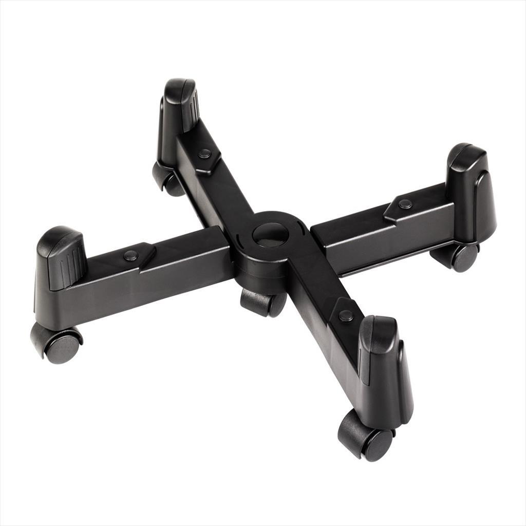 PC STAND HAMA X with wheels, 49310 black (up to 25.5cm width, 25kg weight) 09563