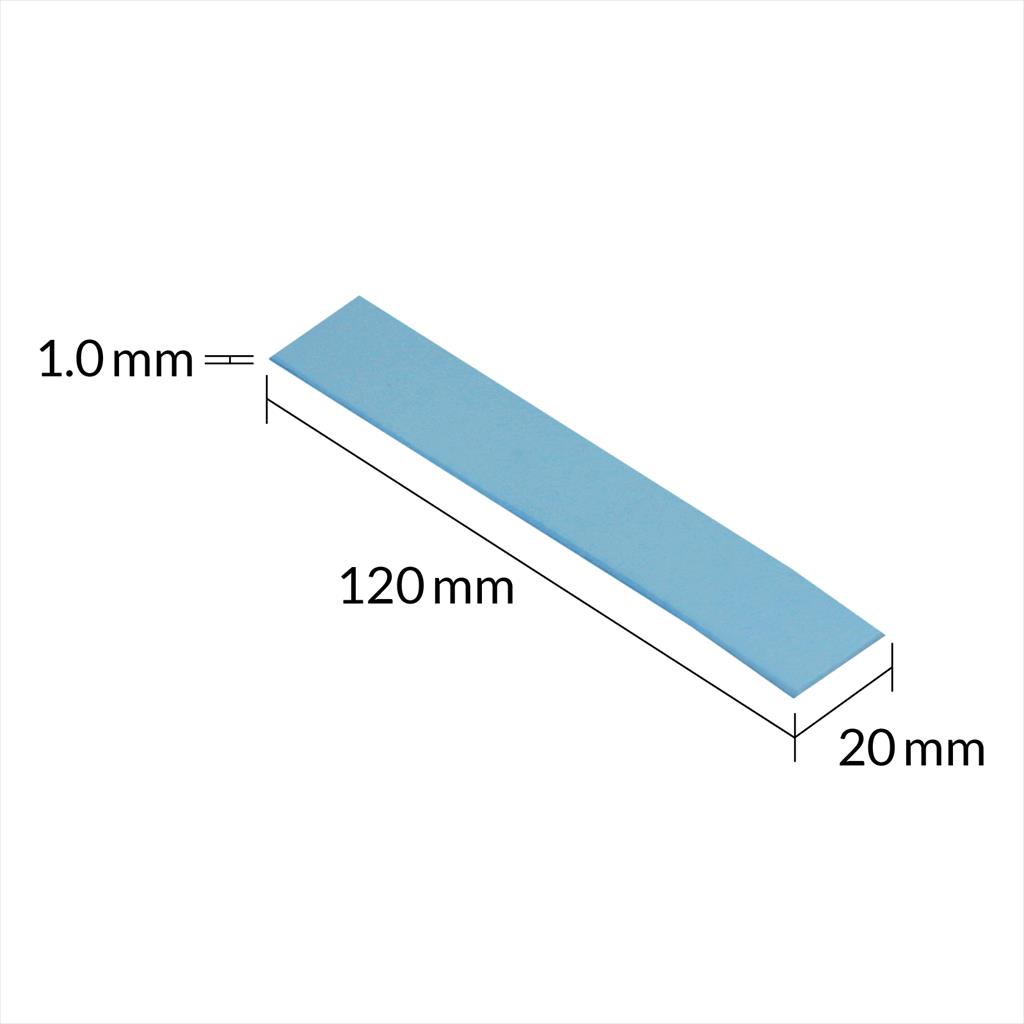 PAD THERMAL ARCTIC TP-3 TC: 7.6 W / mk ACTPD00056A, 120 x 20 x 1.0 mm (pack of x4) 36362
