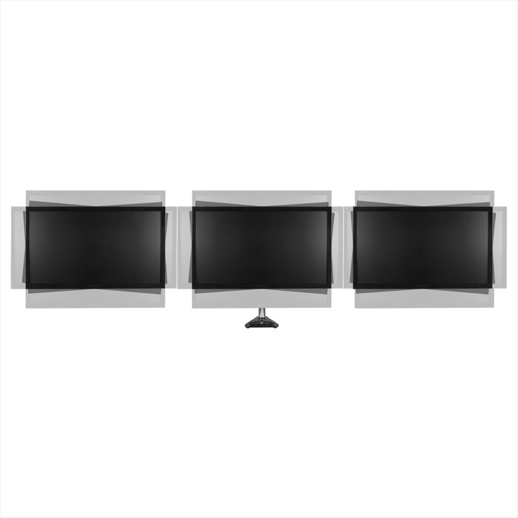MONITOR STAND ARCTIC Z3 PRO (Gen 3),3 MONITORS,up to 32",VESA 100/75mm,Tilt,Swivel,Rotation,15kg per arm,w/4xUSB 3.1 Gen1 +MicroUSB Power, AEMNT00051A 09568