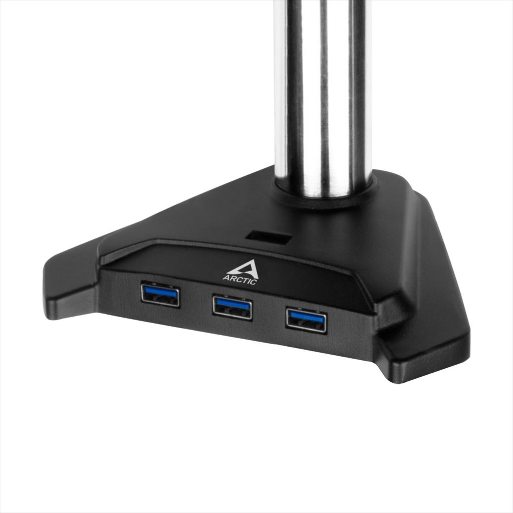 MONITOR STAND ARCTIC Z3 PRO (Gen 3),3 MONITORS,up to 32",VESA 100/75mm,Tilt,Swivel,Rotation,15kg per arm,w/4xUSB 3.1 Gen1 +MicroUSB Power, AEMNT00051A 09568