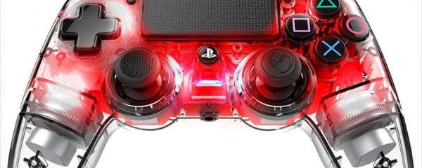 GAME PAD WIRED NACON ILLUMINATED COMPACT (for PC, PS4), w/Headset jack, RED, SLEH-00469
