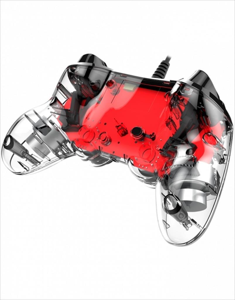 GAME PAD WIRED NACON ILLUMINATED COMPACT (for PC, PS4), w/Headset jack, RED, SLEH-00469 56081