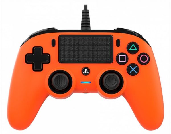 Game pad wired nacon compact (for pc, ps4), w/headset jack, orange, sleh-00473
