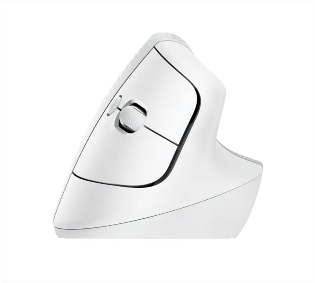 MOUSE WIRELESS LOGITECH LIFT VERTICAL ERGONOMIC OPTICAL w/ Bluetooth Logi Bolt, Off-White, 910-006475 07330