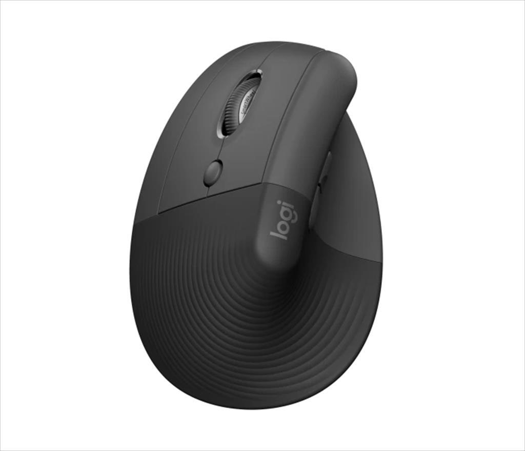 MOUSE WIRELESS LOGITECH LIFT (LEFT) VERTICAL ERGONOMIC OPTICAL w/ Bluetooth Logi Bolt, Graphite, 910-006474 07331