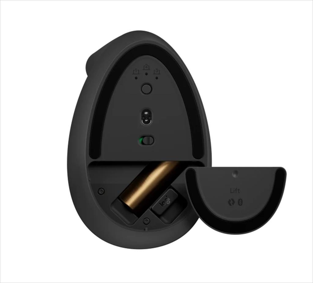 MOUSE WIRELESS LOGITECH LIFT (LEFT) VERTICAL ERGONOMIC OPTICAL w/ Bluetooth Logi Bolt, Graphite, 910-006474 07331