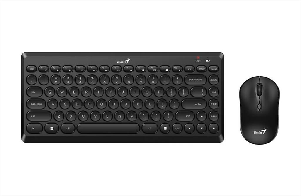 COMBO KEYBOARD AND MOUSE WIRELESS GENIUS LUXEMATE Q8000, w/o NUMPAD 08377