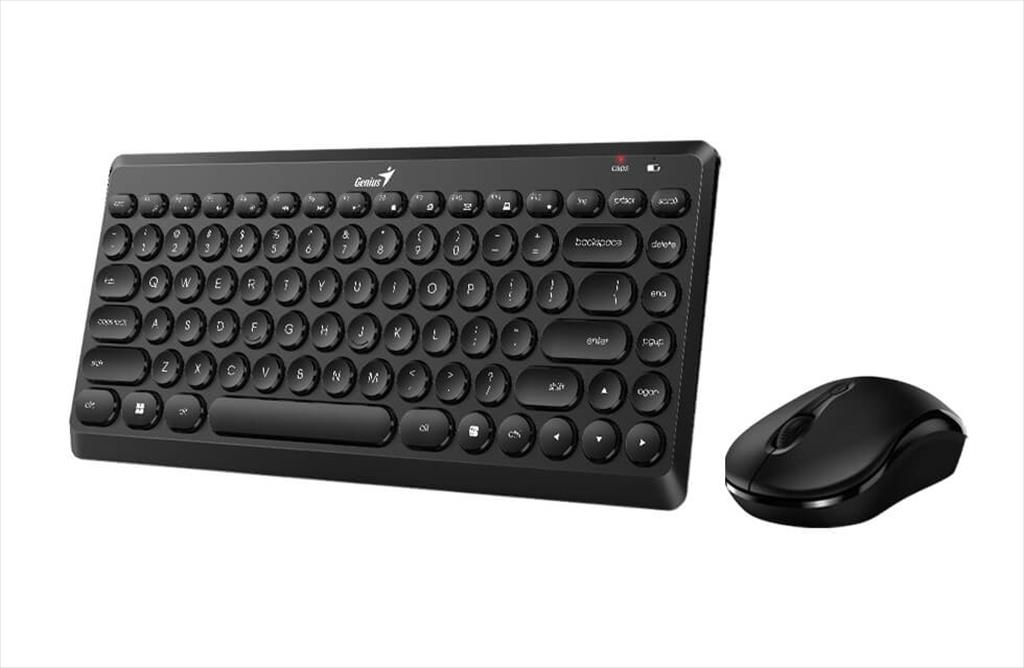 COMBO KEYBOARD AND MOUSE WIRELESS GENIUS LUXEMATE Q8000, w/o NUMPAD 08377