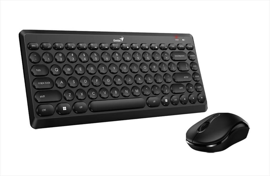 COMBO KEYBOARD AND MOUSE WIRELESS GENIUS LUXEMATE Q8000, w/o NUMPAD 08377