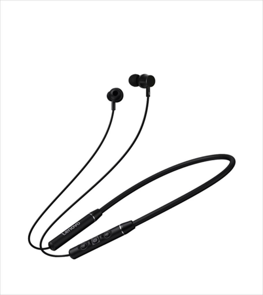 EARPHONES WIRELESS LENOVO Magnetic, Bluetooth w/microphone, Black, QE-03 41217