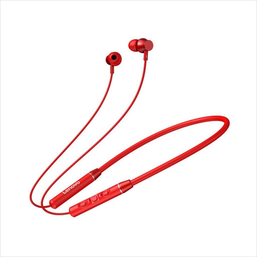 EARPHONES WIRELESS LENOVO Magnetic, Bluetooth w/microphone, Red, QE-03 41218