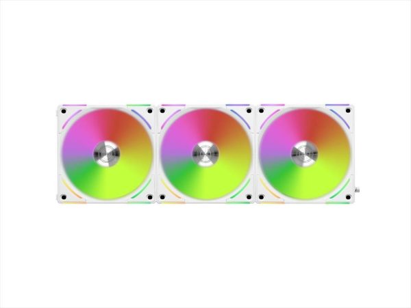 Coolers case fan 120mm lian li uni  al120 w/controller, 3x120mm argb fans 1900 rpm pwm, white, al120-3w