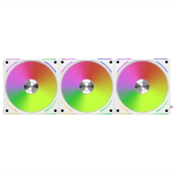 COOLERS CASE FAN 120mm LIAN LI UNI AL120 w/controller, 3x120mm ARGB fans 1900 RPM PWM, White, AL120-3W 36372