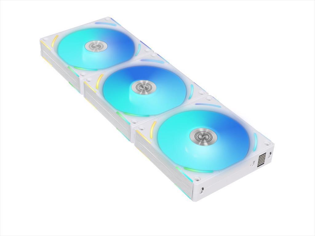 COOLERS CASE FAN 120mm LIAN LI UNI AL120 w/controller, 3x120mm ARGB fans 1900 RPM PWM, White, AL120-3W 36372