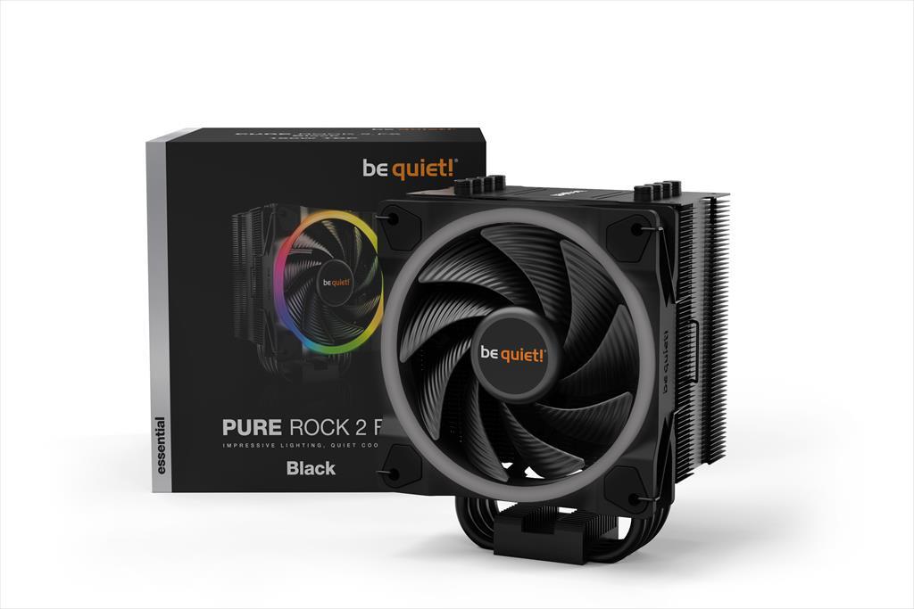 COOLERS CPU BE QUIET! PURE ROCK 2 FX BLACK, 4 heatpipes 6mm, Light Wings 120mm RGB PWM fan, TDP 150W, BK033 36382