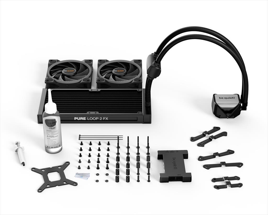COOLERS CPU AIO BE QUIET! PURE LOOP 2 FX 240 2x120mm Light Wings ARGB PWM, w/REFFIL OPTION, ARGB LED on pump, w/ARGB HUB, BW013 36383