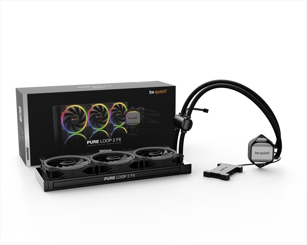 COOLERS CPU AIO BE QUIET! PURE LOOP 2 FX 360 3x120mm Light Wings ARGB PWM, w/REFFIL OPTION, ARGB LED on pump, w/ARGB HUB, BW015 36384