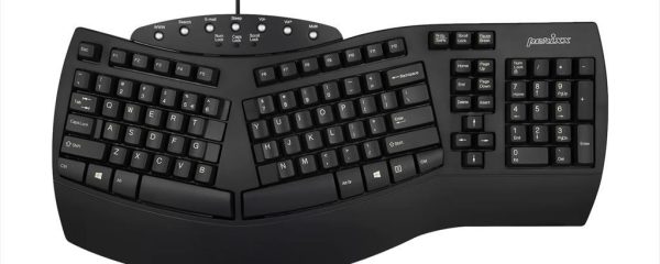 KEYBOARD WIRED USB PERIXX PERIBOARD-512 ERGONOMIC BLACK, 11525
