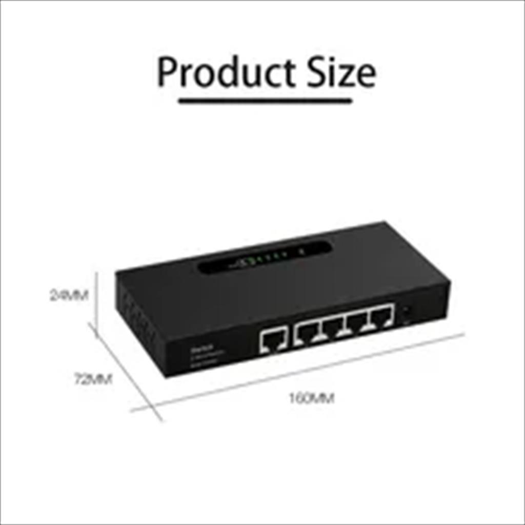 NET Switch DIEWU 5-port 1x 2.5G + 4x 10/100/1000 TXE083, METAL 17392