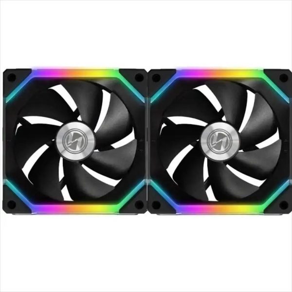 COOLERS CASE FAN 140mm LIAN LI UNI SL140 2-pack bundle w/controller, 2x140mm ARGB fans 1500 RPM PWM, Black, UF-SL140-2B 36385