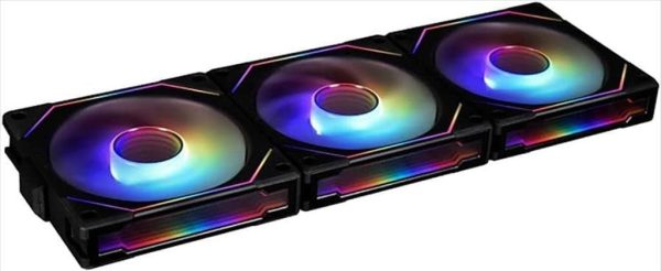 Coolers case fan 120mm lian li uni sl-infinity 120 w/controller, 3x120 argb fans 1900 rpm pwm, black, uf-slin120-3b