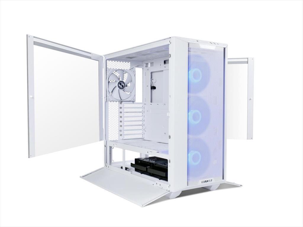 CASE LIAN LI E-ATX LANCOOL III Mid-Tower w/2x Tempered glass, 4x140mm PWM fans, Reversible Front I/O, White, LANCOOL 3-W 02347
