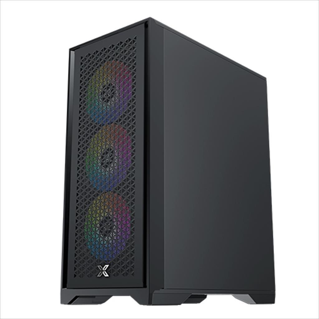CASE XIGMATEK ATX mid-Tower LUX S black w/650W X-Power PSU 80+, w/TG Magnet flip, metal vents FP, 4x120mm X24A, ARGB Galaxy II Fan Control Kit 02409