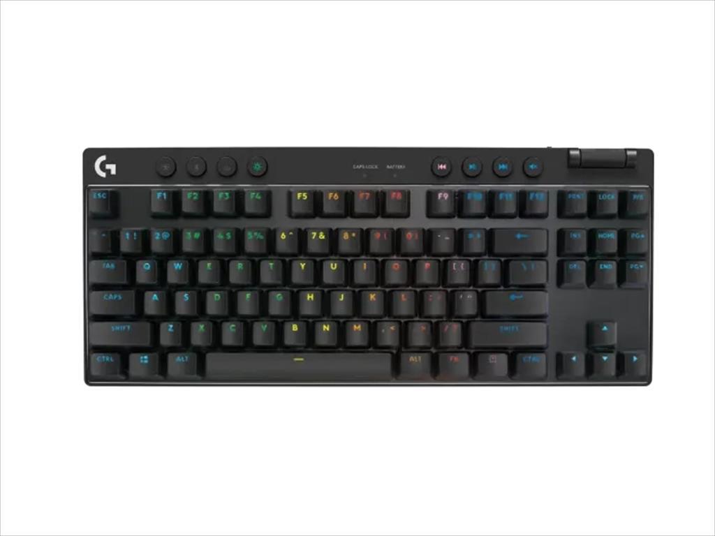 KEYBOARD MECHANICAL LOGITECH G PRO X LIGHTSPEED WIRELESS, TKL, RGB, TACTILE, w/Carrying case, 920-012136 08526