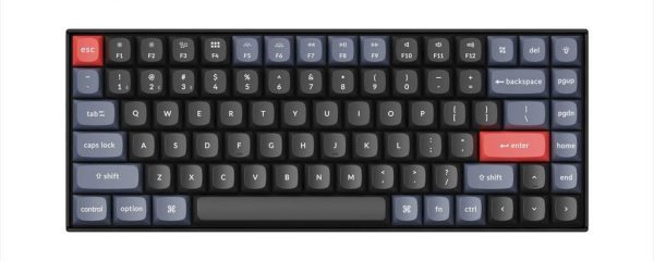 KEYBOARD MECHANICAL KEYCHRON K2 PRO QMK/VIA HS White LED 75% Keychron K PRO Brown switch Multi-Device (Wired+Bluetooth), Black, K2P-G3