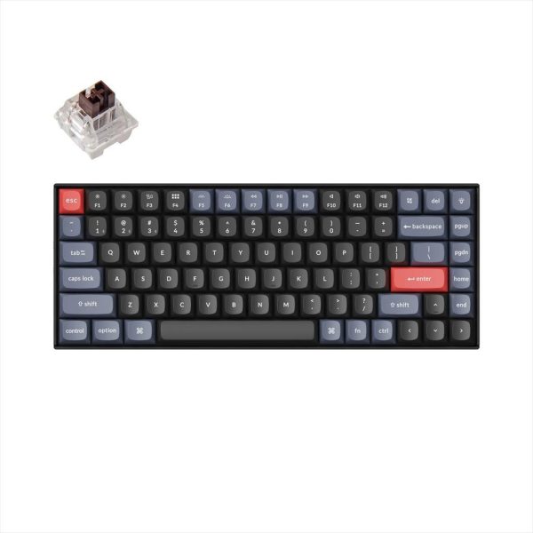 KEYBOARD MECHANICAL KEYCHRON K2 PRO QMK/VIA HS White LED 75% Keychron K PRO Brown switch Multi-Device (Wired+Bluetooth), Black, K2P-G3 08531