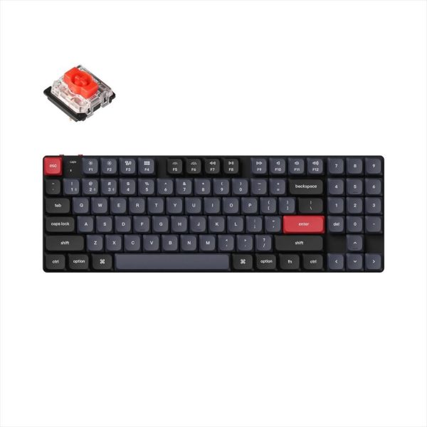 KEYBOARD MECHANICAL KEYCHRON K13 PRO QMK/VIA HS LP RGB LED 80% Gateron Red switch Multi-Device (Wired+Bluetooth), Black, K13P-H1 08538