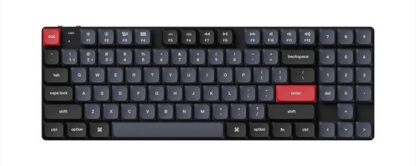 KEYBOARD MECHANICAL KEYCHRON K13 PRO QMK/VIA HS LP RGB LED 80% Gateron Brown switch Multi-Device (Wired+Bluetooth), Black, K13P-H3