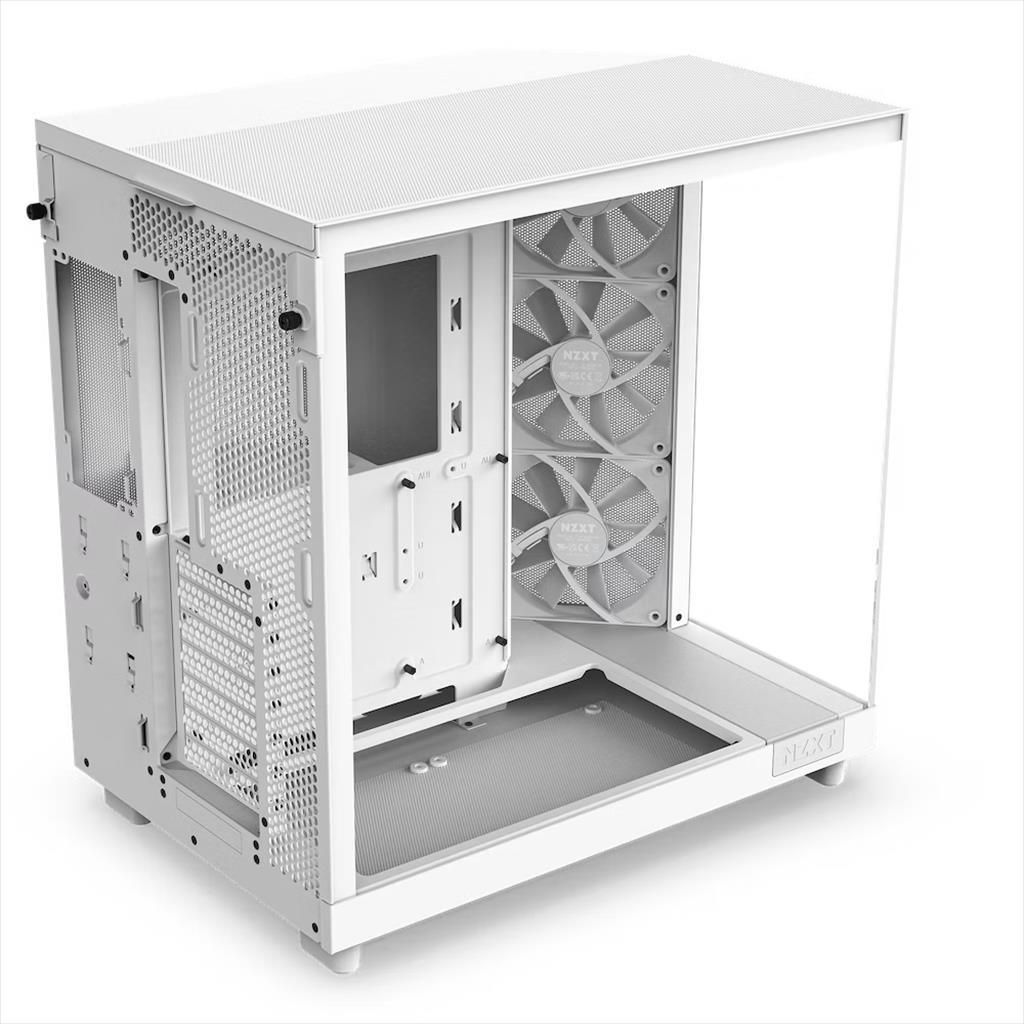 CASE NZXT ATX Mid-Tower H6 FLOW w/WINDOW + side & top MESH 3xF120Q Airflow 120mm fans,1xUSB 3.2 typeC,2x USB 3.2 typeA, Matte White CC-H61FW-01 02421