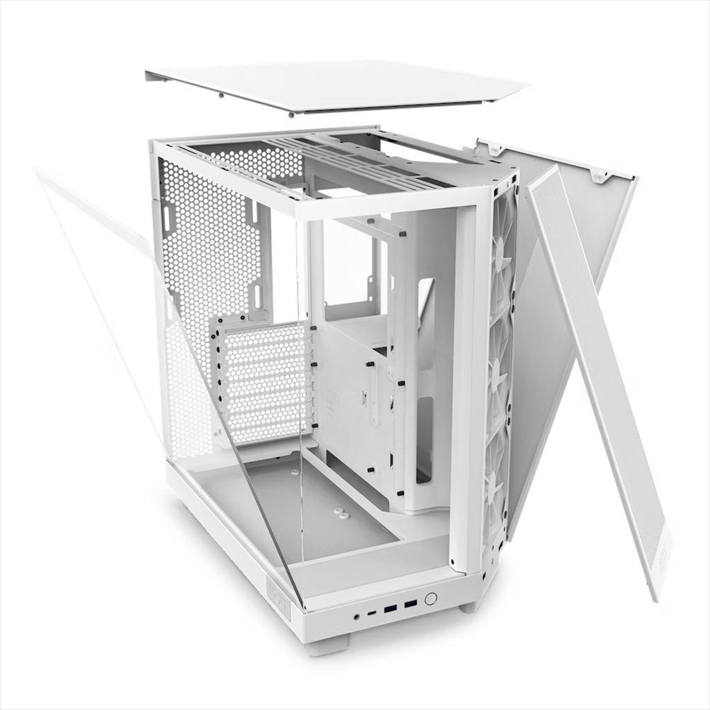 CASE NZXT ATX Mid-Tower H6 FLOW w/WINDOW + side & top MESH 3xF120Q Airflow 120mm fans,1xUSB 3.2 typeC,2x USB 3.2 typeA, Matte White CC-H61FW-01 02421