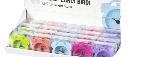 CLOCK HAMA mini silicone w/alarm (blue, green, pink, purple, coral) 186348