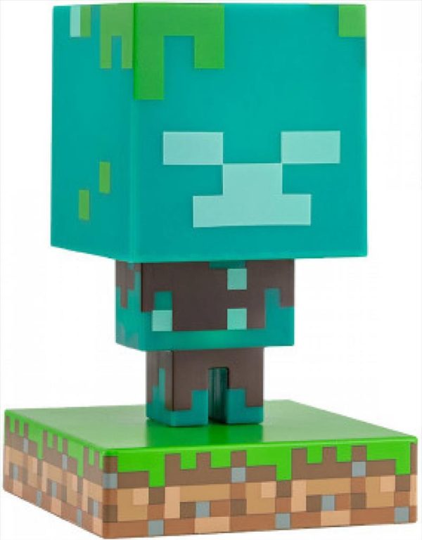 Paladone Minecraft Drowned Zombie Icon Light - Lampe Icône Zombie Noyé Minecraft