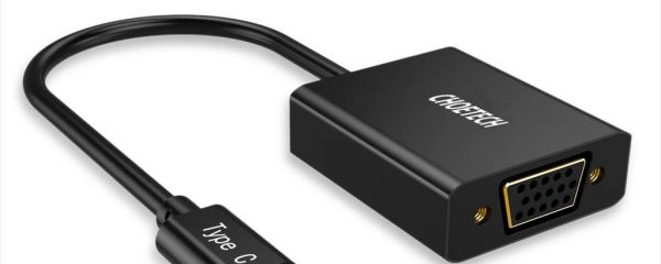 CONVERTOR USB Type-C (M) TO VGA (F) Choetech HUB-V01 Black