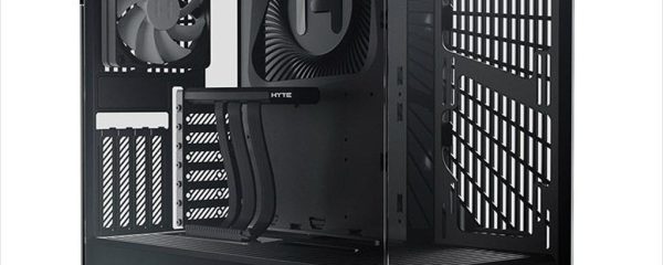 CASE HYTE ATX Mid-Tower Y40, x2 Tempered glass, 2x 120mm fans, w/riser 4.0 cable, USB 3.2 Type C, Black, GEHY-012