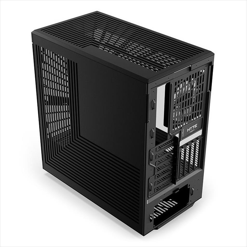 CASE HYTE ATX Mid-Tower Y40, x2 Tempered glass, 2x 120mm fans, w/riser 4.0 cable, USB 3.2 Type C, Black, GEHY-012 02425