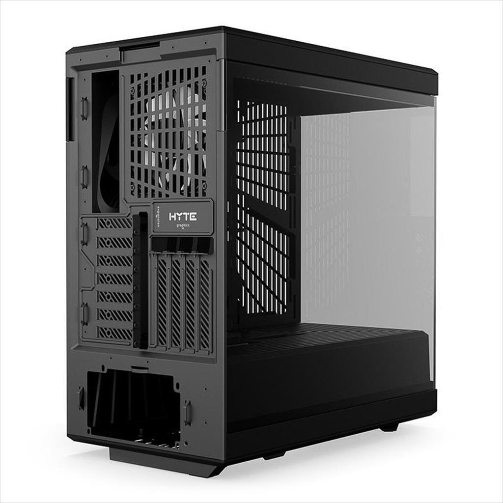 CASE HYTE ATX Mid-Tower Y40, x2 Tempered glass, 2x 120mm fans, w/riser 4.0 cable, USB 3.2 Type C, Black, GEHY-012 02425