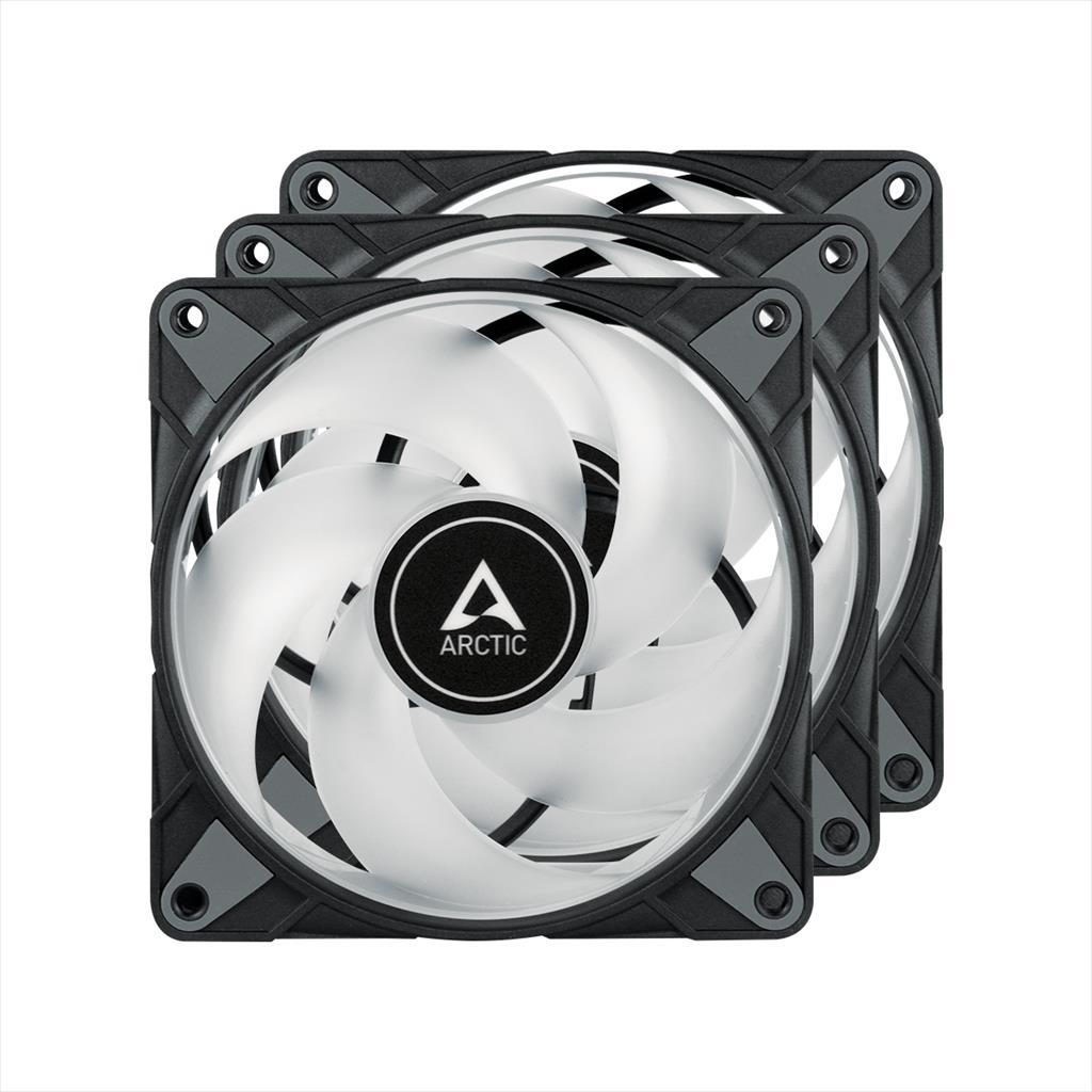 COOLERS CASE FAN 120mm ARCTIC P12 PWM PST A-RGB 0dB Pack of 3 (3x120mm) 2000 RPM BLACK ACFAN00232A 36327