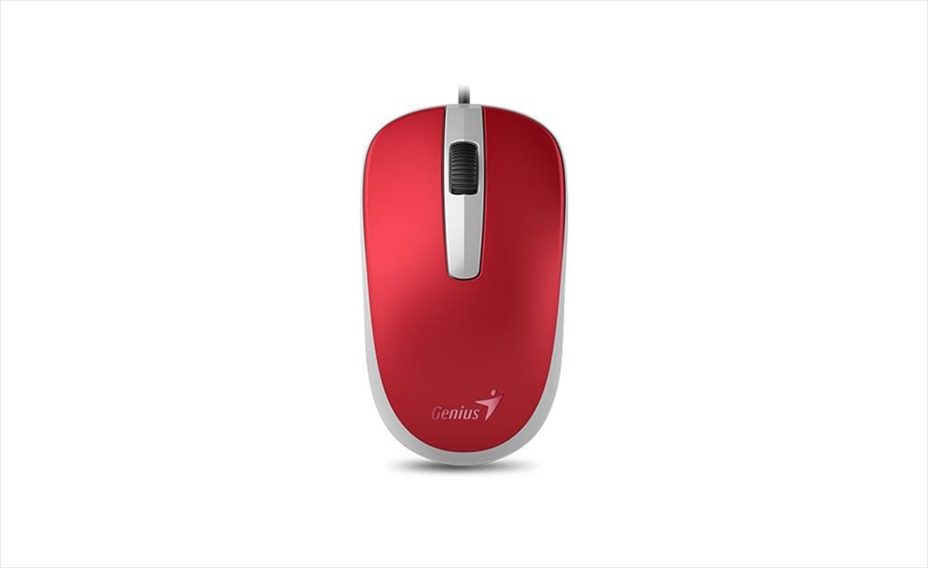 MOUSE WIRED USB GENIUS DX-120 Red 07448
