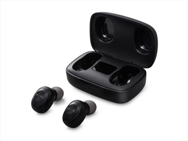 Earphones wireless buds trevi hmp 12e04, bluetooth w/microphone, black