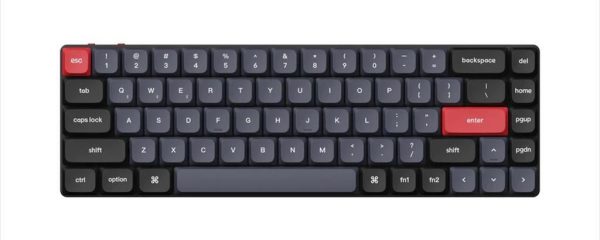 KEYBOARD MECHANICAL KEYCHRON K7 PRO QMK/VIA HS LP RGB LED 65% Gateron Brown switch Multi-Device (Wired+Bluetooth), Black, K7P-H3