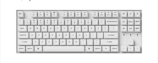KEYBOARD MECHANICAL KEYCHRON K8 PRO QMK/VIA HS RGB LED TKL Keychron K Pro Brown switch Multi-Device (Wired+Bluetooth), White, K8P-P3