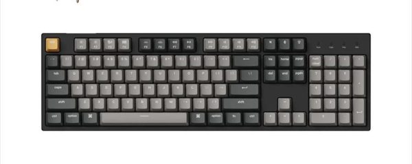 KEYBOARD MECHANICAL KEYCHRON C2 PRO QMK/VIA HS RGB LED FULL SIZE, Keychron K Pro Brown switch, Black, C2P-M3