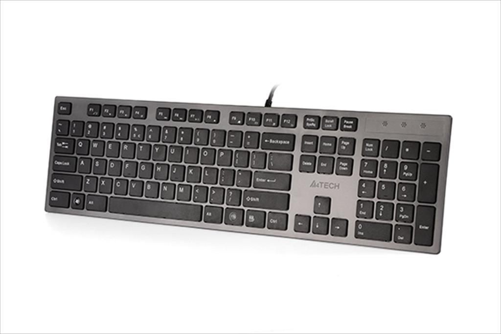 KEYBOARD WIRED USB A4TECH KV-300H Gray, LP Keys, 2 USB Port 08609